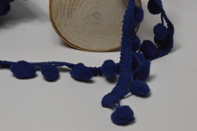 Pompomborte 20mm dunkelblau